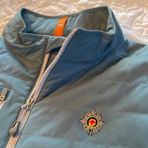 Peter Millar Weld Hybrid Half-Zip Pullover. Color Rainfall Size XL - Picture 3 of 6